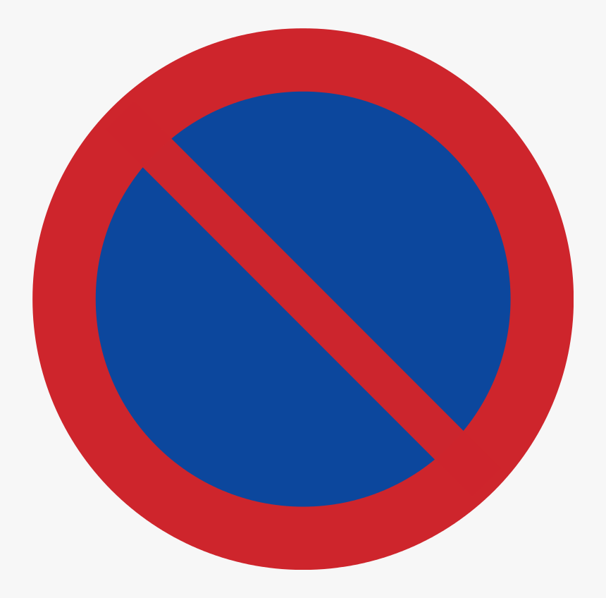 Sweden Road Sign C35 - No Stopping Road Sign, HD Png Download, Free Download