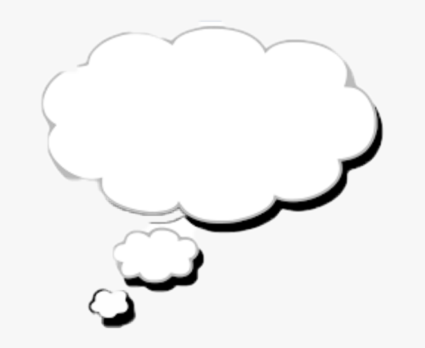 #pensando - White Thought Bubble Png, Transparent Png, Free Download