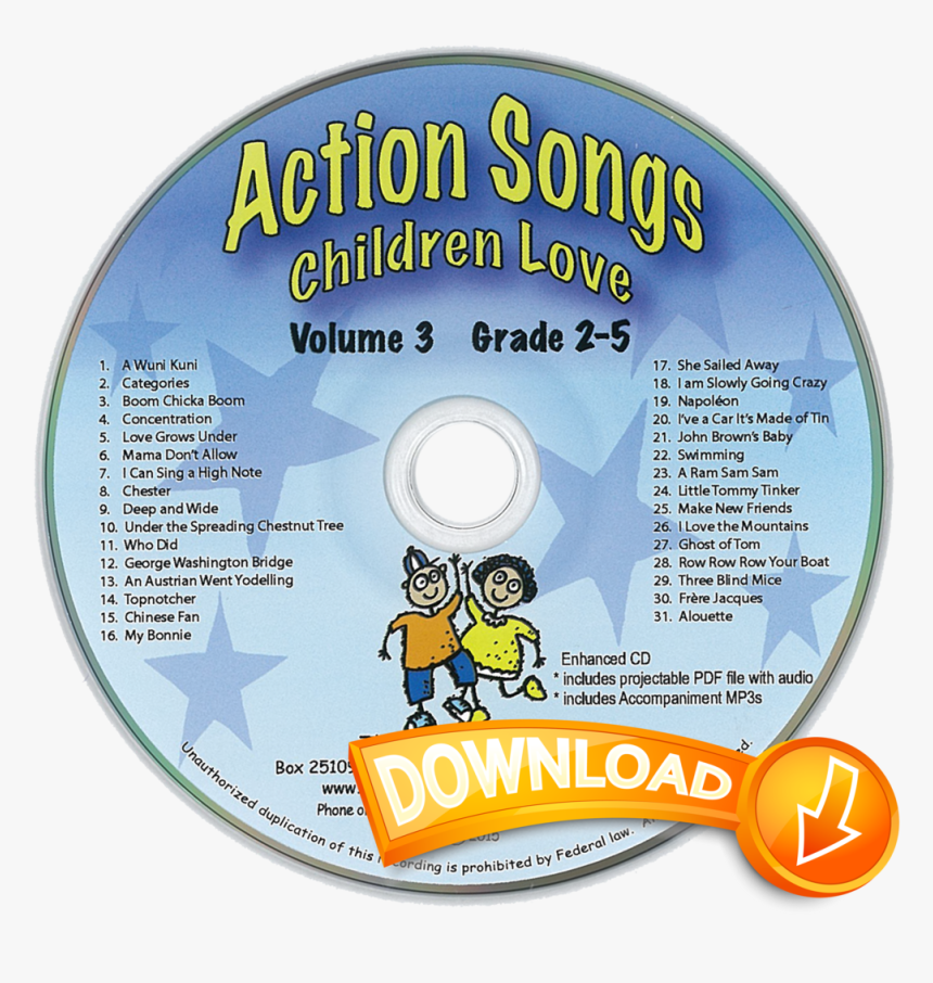 Action Songs Children Love Cd, HD Png Download, Free Download