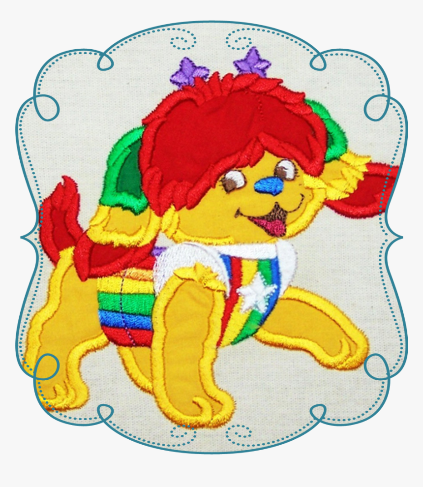 Rainbow Pup - Barney Embroidery Applique Design, HD Png Download, Free Download