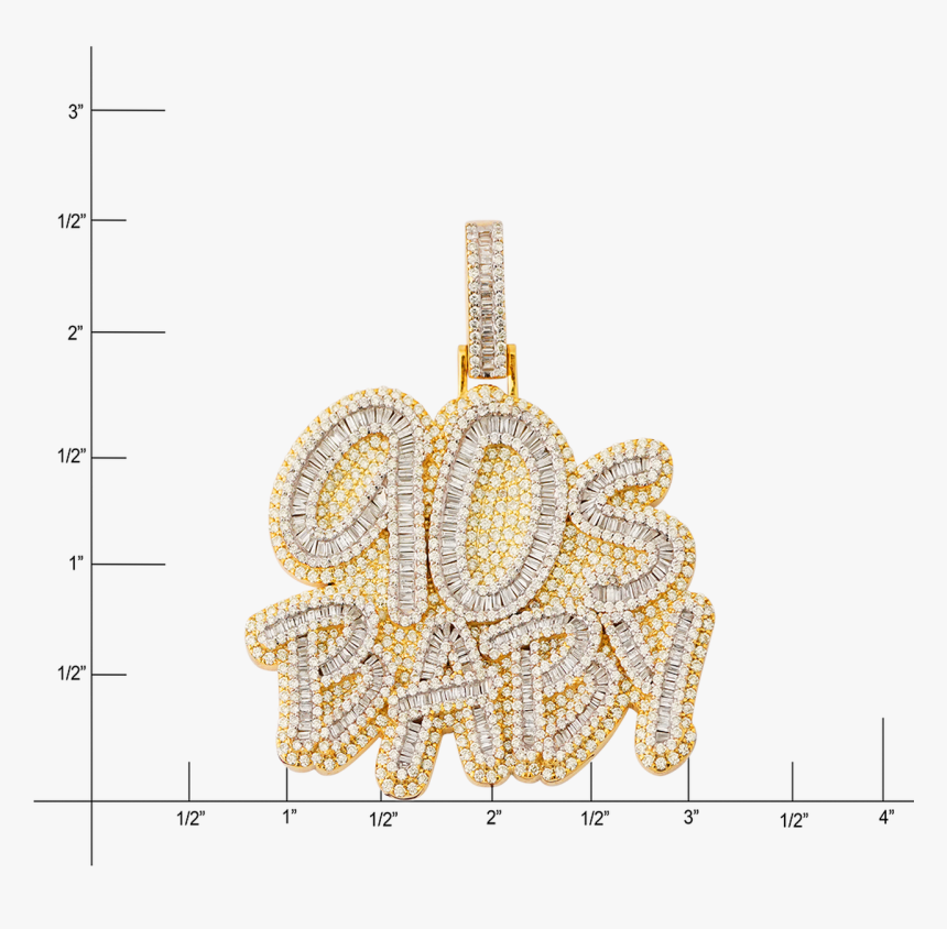 90"s Baby Baguette Diamond Pendant, HD Png Download, Free Download