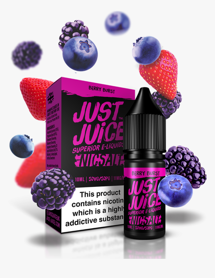 Berry Burst Salt E-liquid 20mg 10ml - Just Juice Nic Salt, HD Png Download, Free Download