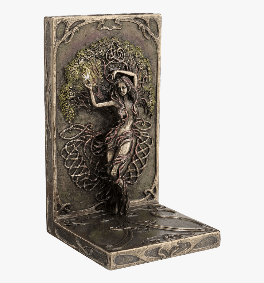 Bronze Earth Life Magic Bookend - Celtic Bookend, HD Png Download, Free Download