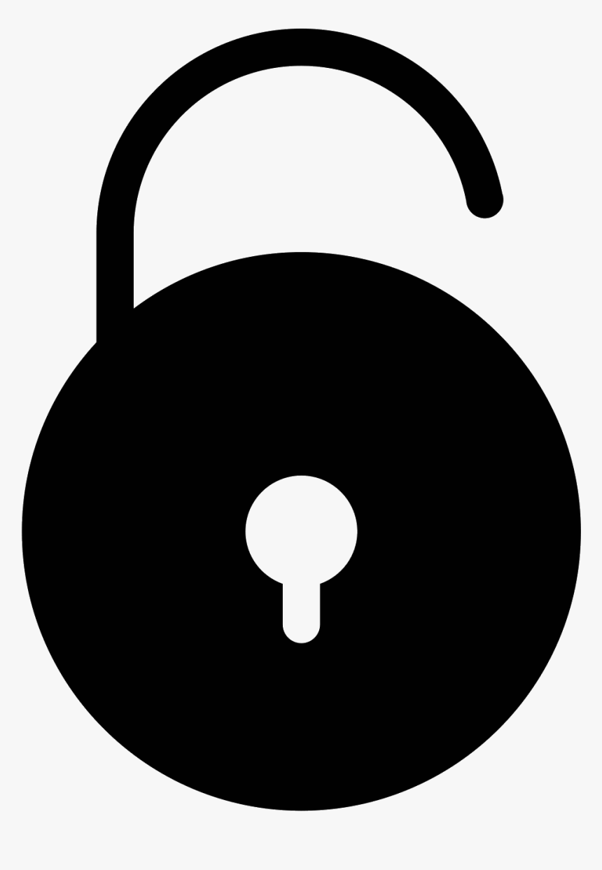 Unlock Filled Icon - Circle, HD Png Download - kindpng