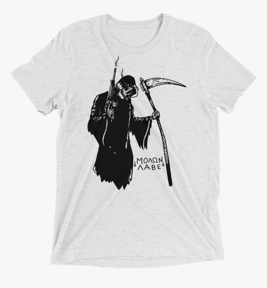 Molon Labe Retro Reaper - T-shirt, HD Png Download, Free Download