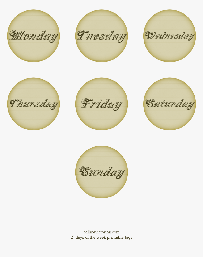 Days Of The Week Letter Printable, HD Png Download, Free Download