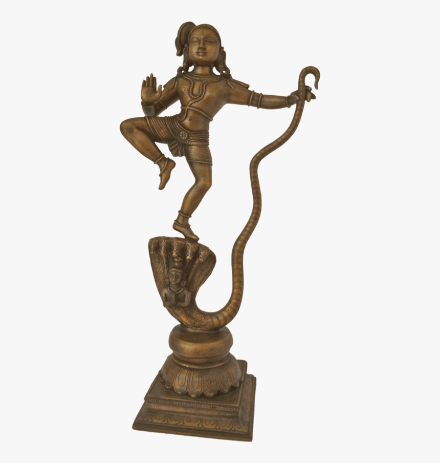 Panchaloha Krishna Dancing On The Head Of Kaliya Statue, - Bronze Sculpture, HD Png Download, Free Download