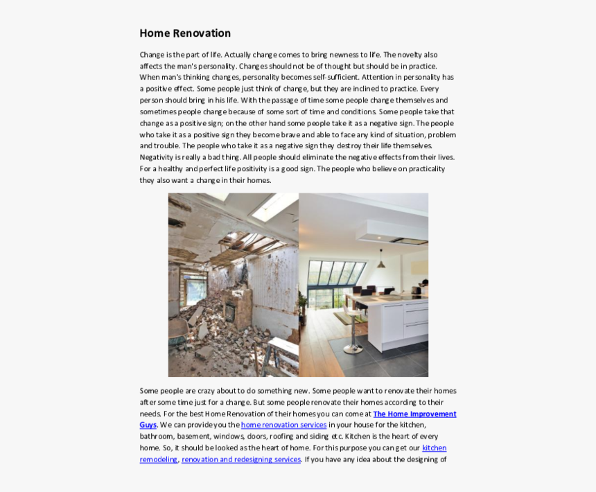 Home Renovation Pdf - House Renovation, HD Png Download, Free Download