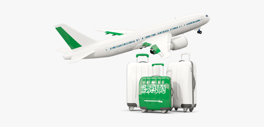 Luggage With Airplane - Indian Flag Airplane Png, Transparent Png, Free Download