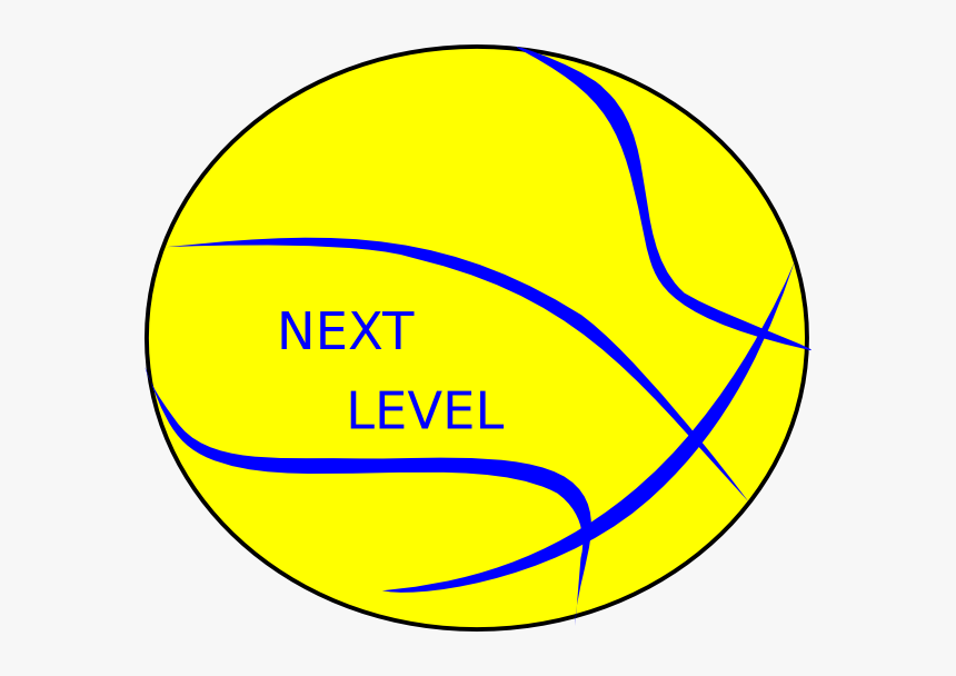 Yellow Next Level Clip Art At Clker - Black And White Basketball Outline, HD Png Download, Free Download