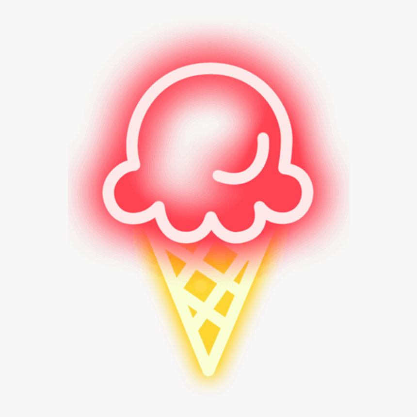 Sorvete Neon Neoneffect Morango Luz Remix Freedit - Ice Cream, HD Png Download, Free Download