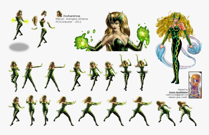 Click To View Full Size - Enchantress In Marvel, HD Png Download, Free Download