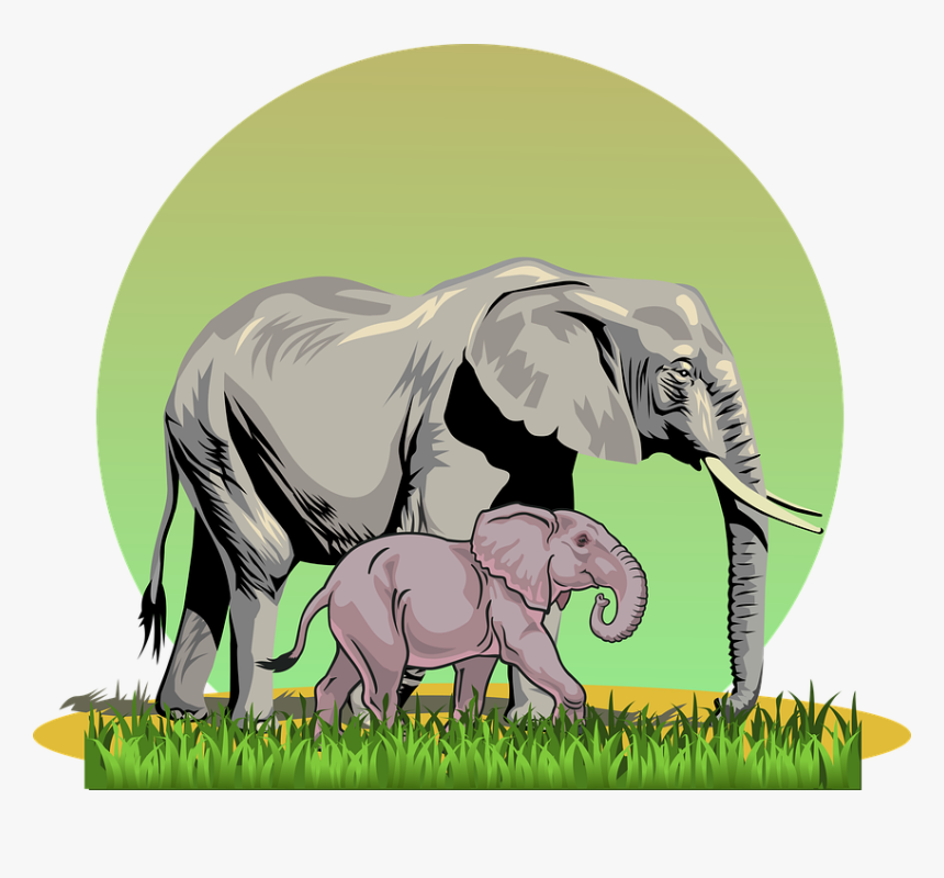 Clipart Elephant Transparent Background, HD Png Download, Free Download