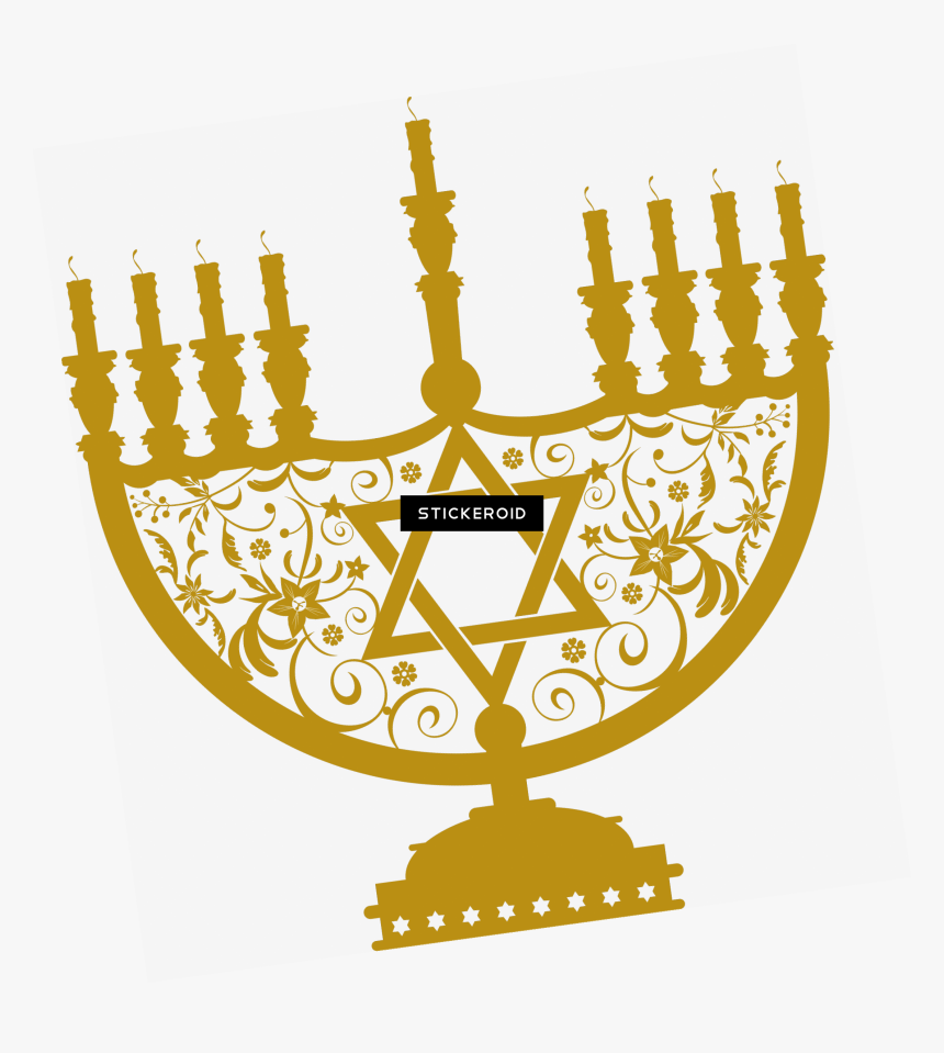 Menorah Gold Clipart - Menorah Png, Transparent Png, Free Download