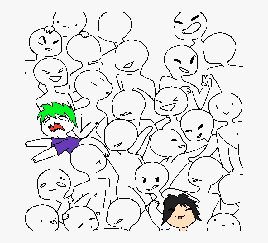 Too Many People Drawing, HD Png Download, Free Download