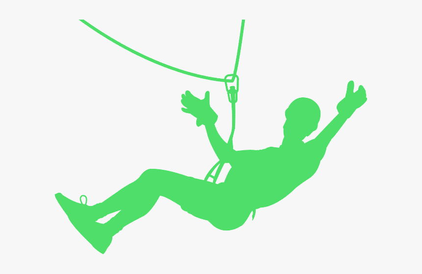 Silhouette Zip Line Png, Transparent Png, Free Download