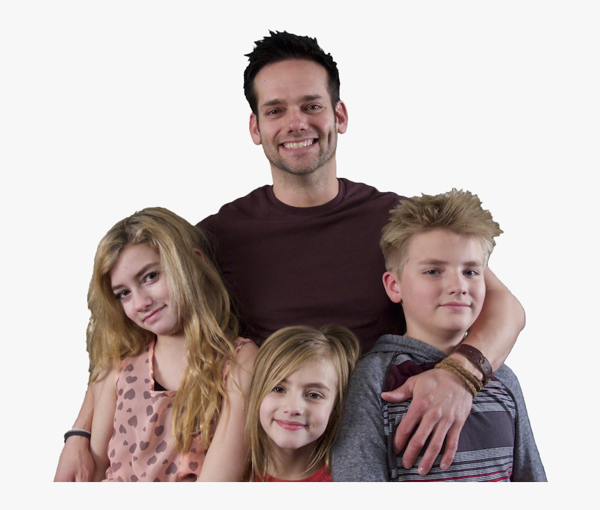 Dad And Kids Png Background Image - Single Dads Family, Transparent Png, Free Download