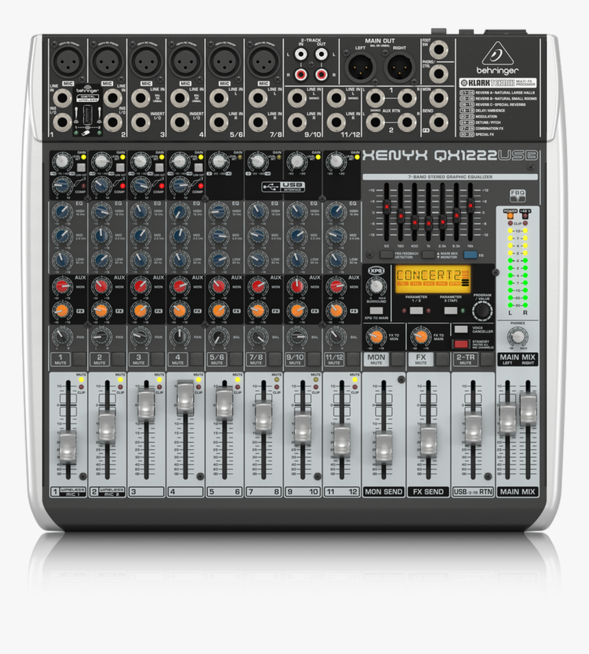 Behringer Qx1222usb 16 Input 2 Bus Mixer W/usb/audio, HD Png Download, Free Download