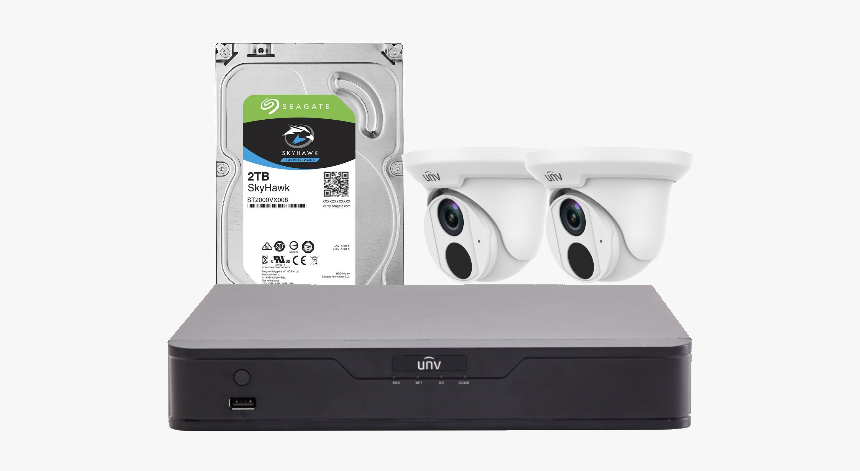 Uniview Security Cameras Sold In Perth - Uniview Ip Cctv Kit, HD Png Download, Free Download