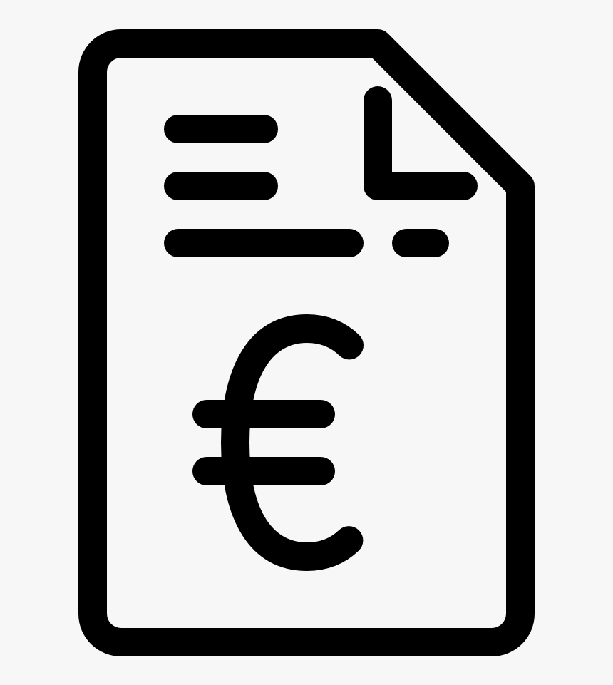 Transparent Euro Symbol Png - Invoice Icon Png, Png Download - kindpng