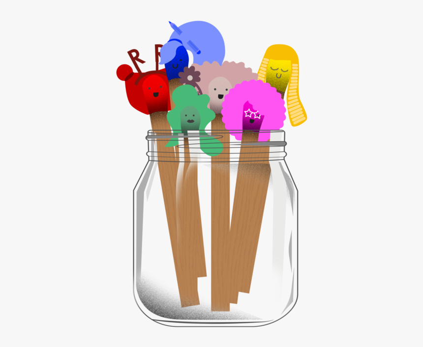 Matchstick People And Jar - Cartoon, HD Png Download, Free Download