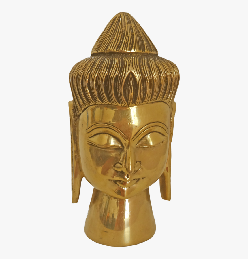 Handcrafted Meditating Brass Buddha Face Statue, 2 - Statue, HD Png Download, Free Download
