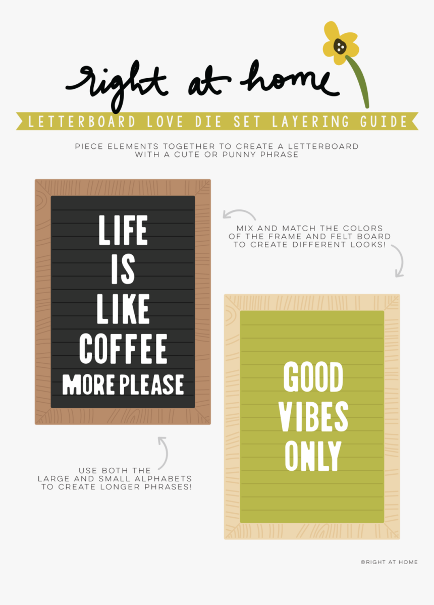 Letterboard Love Die Set Layering Guide Png, Transparent Png, Free Download