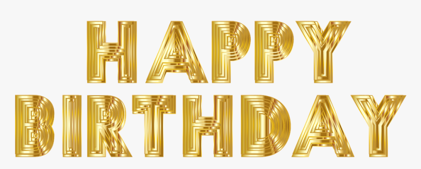 Transparent Happy Birthday Free Clipart - Happy Birthday Gold Png, Png Download, Free Download