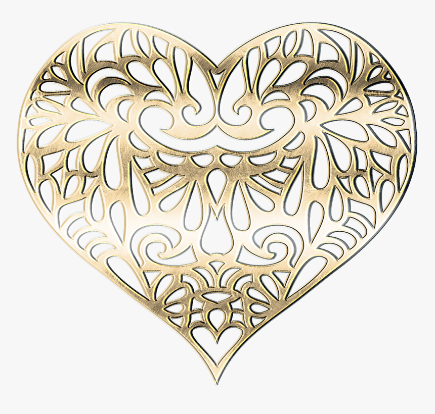 Heart Metal Gold Free Picture - Gold Texture Png Transparent, Png Download, Free Download