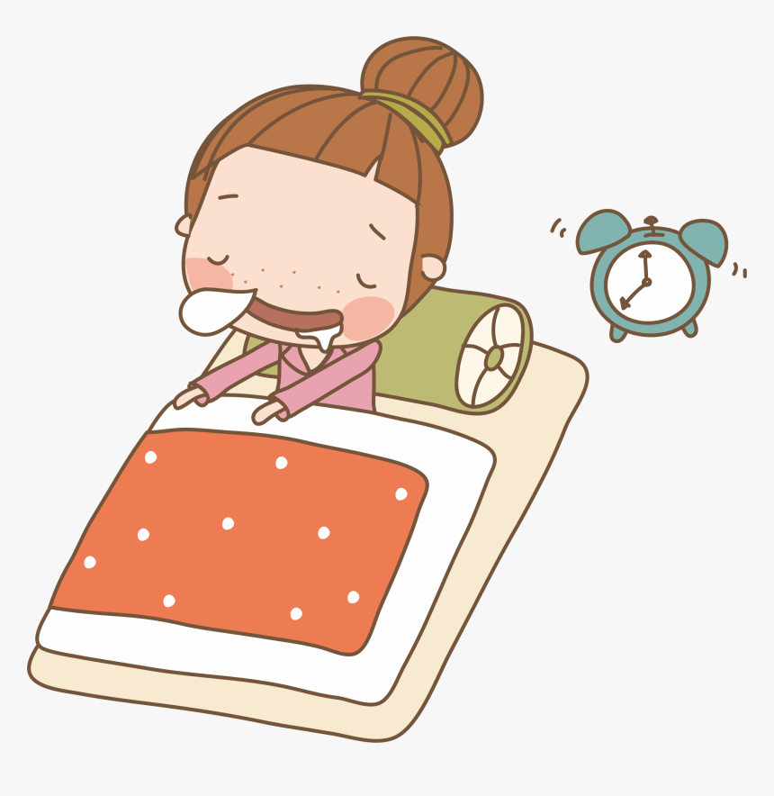 Girl Drawing Transprent Png - Anime Girl Sleeping Drawing, Transparent Png, Free Download