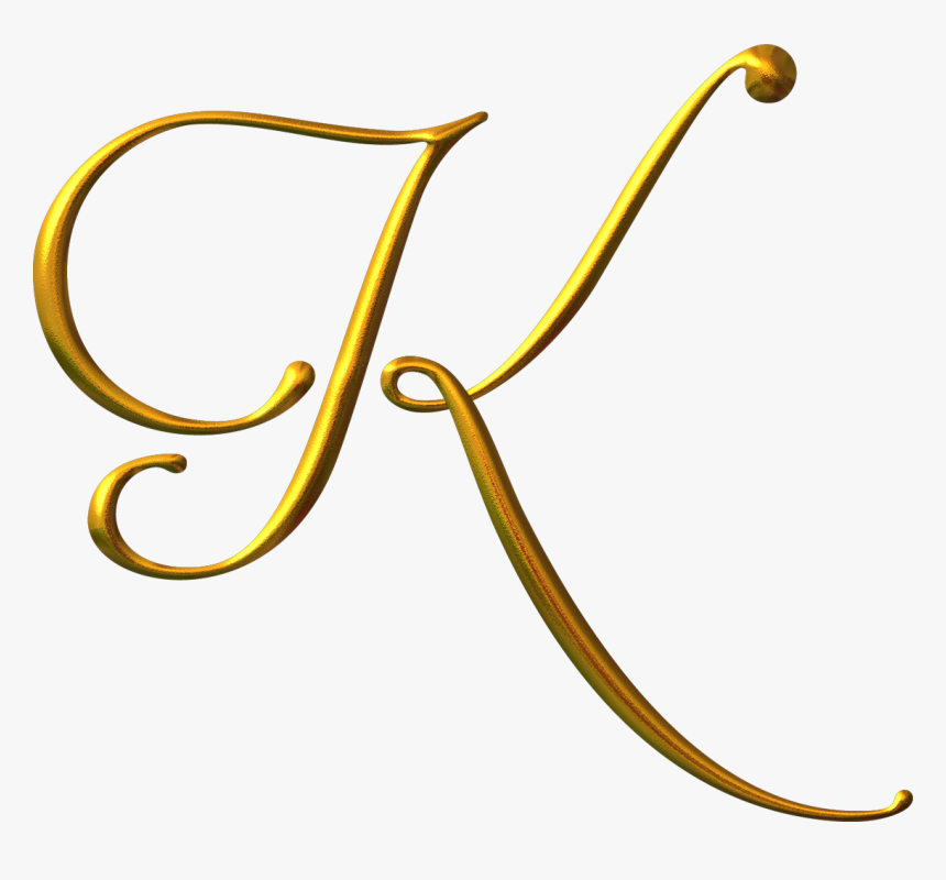 Letter K Png - K En Letras Doradas, Transparent Png, Free Download