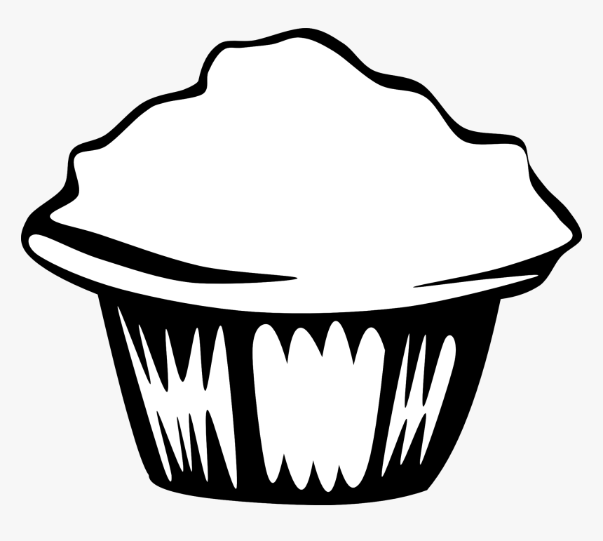 Fast Food, Breakfast, Muffin, Blueberry - Muffin Black And White, HD Png Download, Free Download