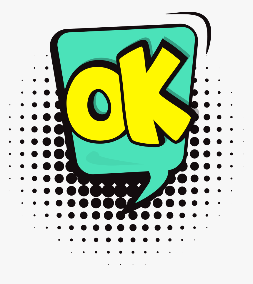 Ok Speech Bubble Png - Radial Halftone, Transparent Png, Free Download