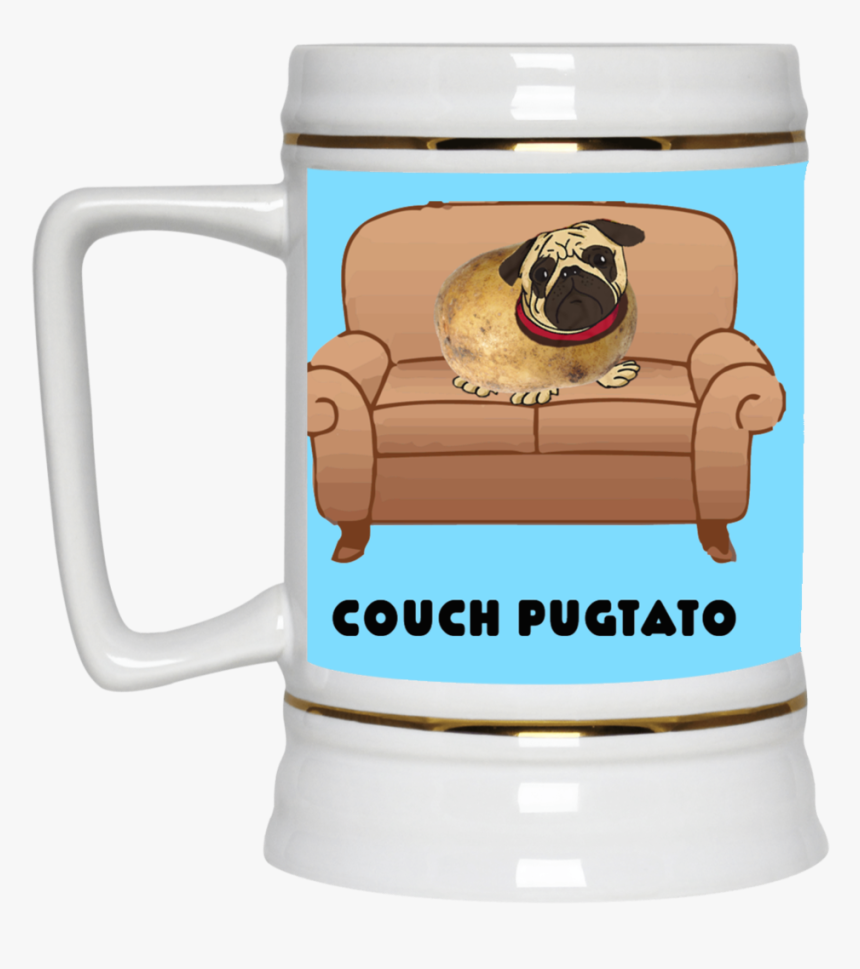 Couch Pugtato Beer Stein 22 Oz - Couch Pugtato, HD Png Download, Free Download