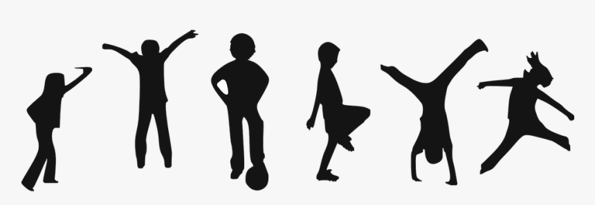 Children, Playing, Exercise, Play, Sports, Gymnastics - Active Kids Silhouette, HD Png Download, Free Download