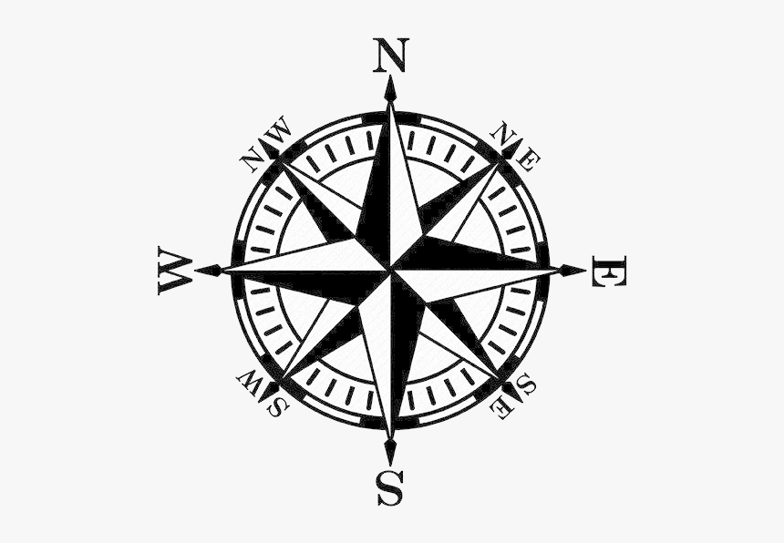 Compass X Rose Silhouette Clipart Vector Transparent - Nautical Compass Rose, HD Png Download, Free Download