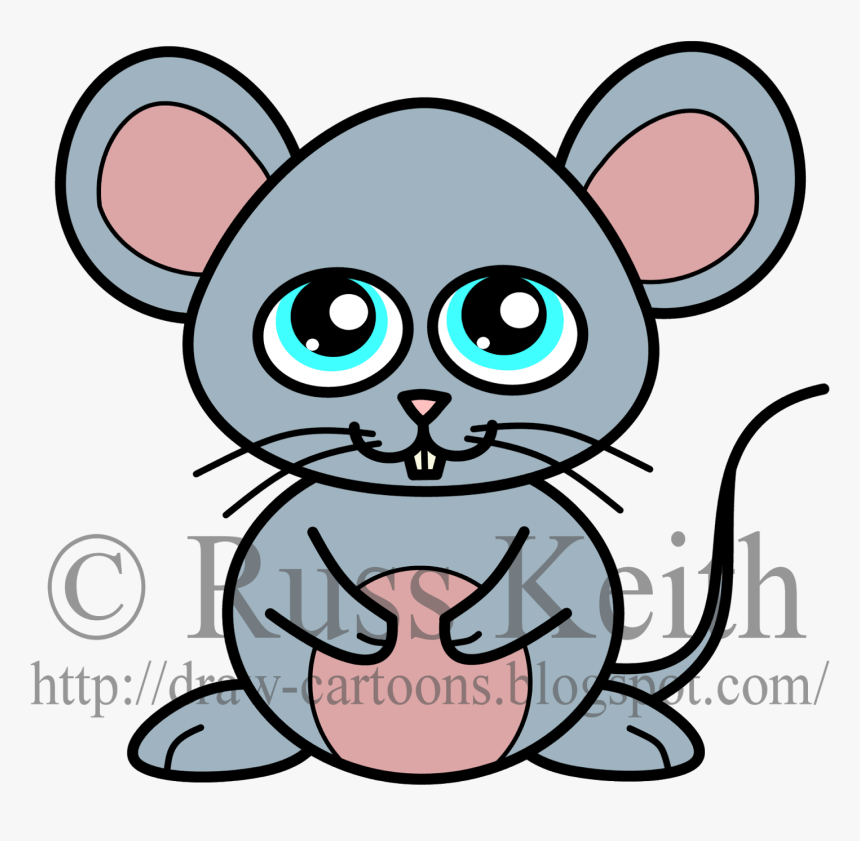 Quokka Drawing Animated - Draw A Cartoon Mouse, HD Png Download, Free Download