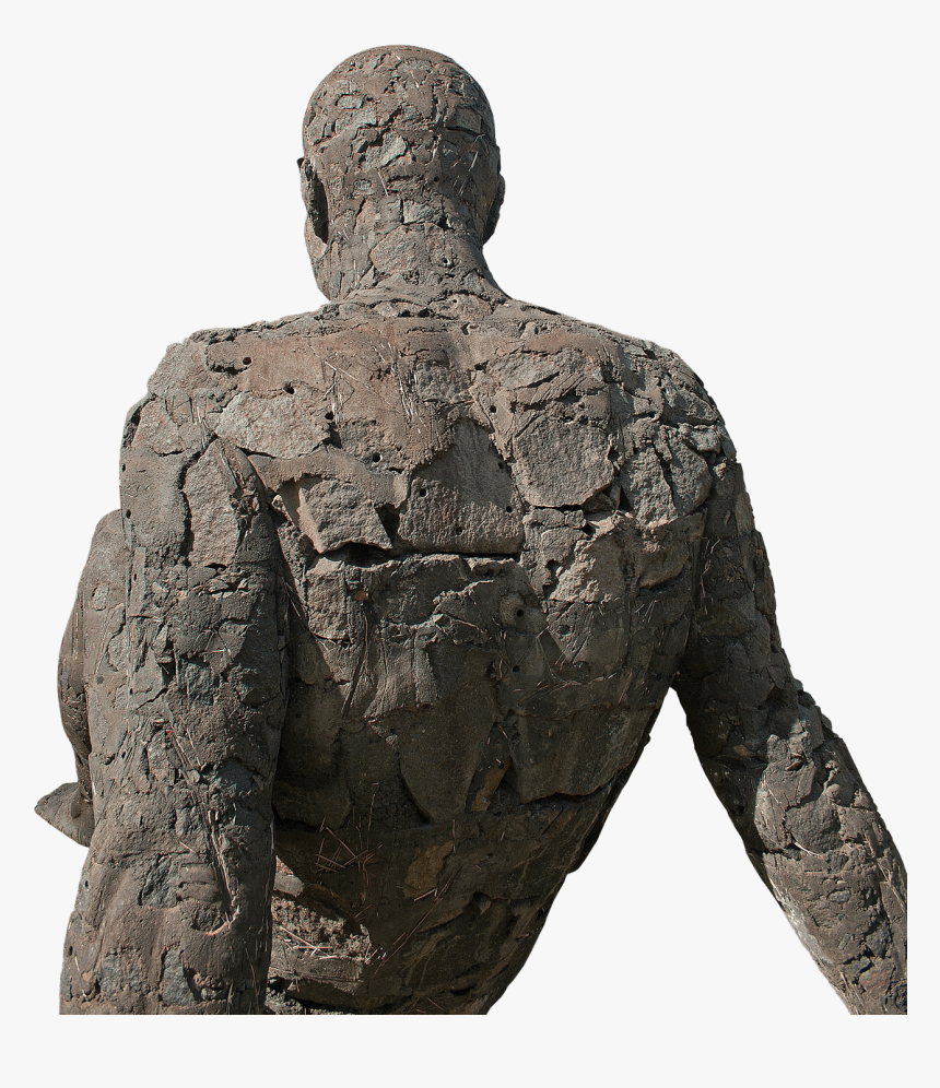 Modern Statue Of A Man Sitting Back - Long Modern Statue Transparent, HD Png Download, Free Download