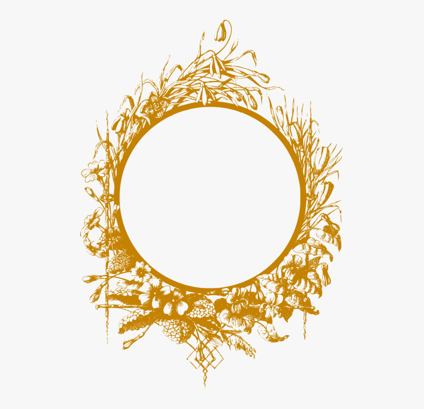 Leaf,tree,yellow - Gold Circular Frame Png, Transparent Png, Free Download