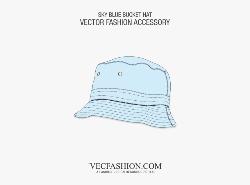 Sky Blue Bucket Hat Vector Template"
 Class="lazyload - Baseball Cap, HD Png Download, Free Download