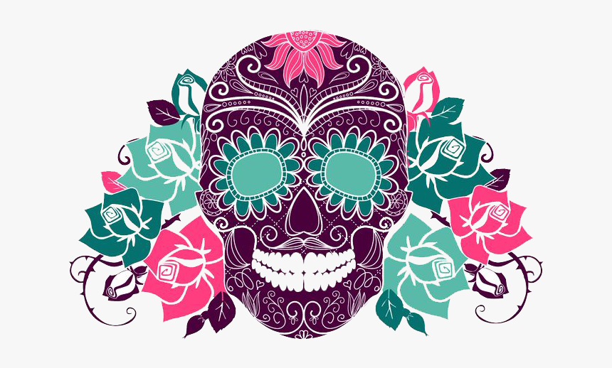 Http Www Delfuegorestaurant Day Of The Dead Flowers Svg Hd Png Download Kindpng