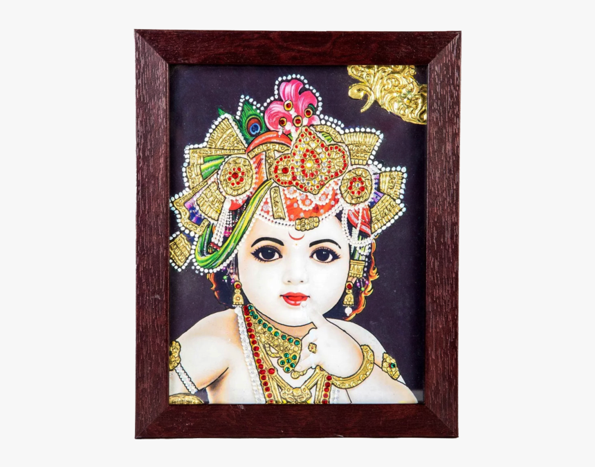 Baby Krishna Tanjore Acrylic Base Painting"

 
 Data - Craft, HD Png Download, Free Download