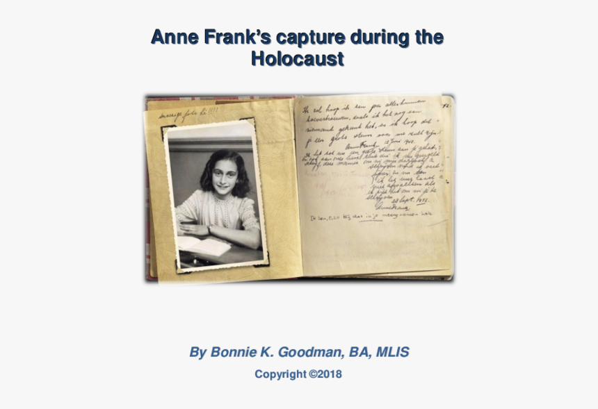 Anne Frank, HD Png Download, Free Download