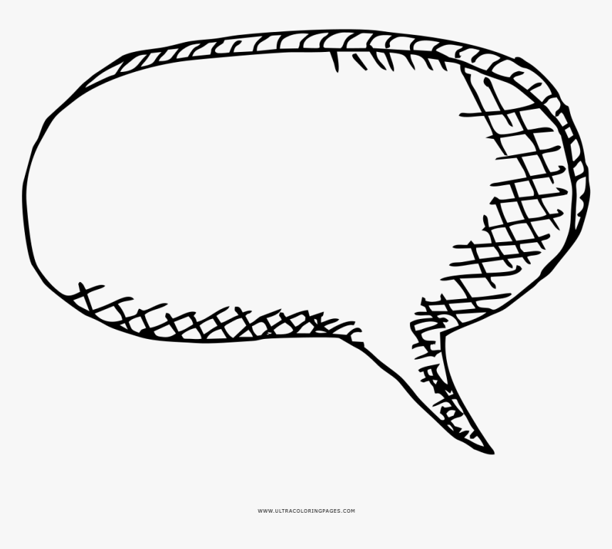 Speech Bubble Coloring Page - Line Art, HD Png Download, Free Download