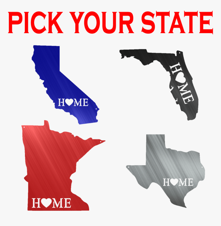 State Cut Out Home Heart Metal Wall Sign - Minnesota State Clip Art, HD Png Download, Free Download