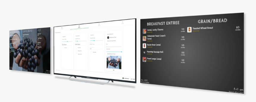 Schoolcafe Tv Digital Screens - Tv Menu Board Black, HD Png Download, Free Download