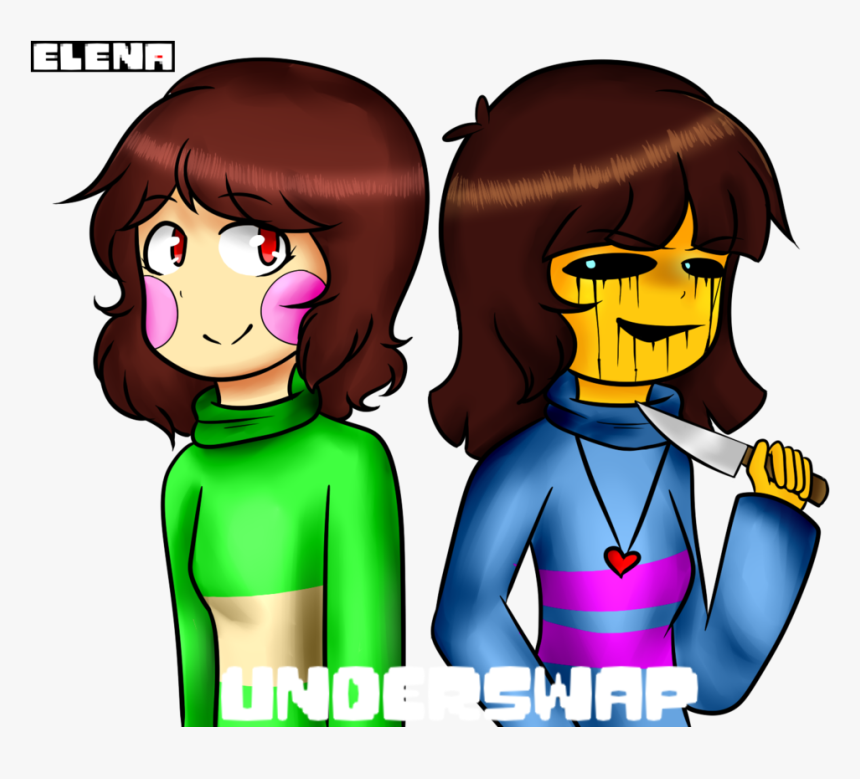 Underswapfriskxchara On Scratch Svg Free Library Underswap Chara And Undertale Frisk Hd Png Download Kindpng