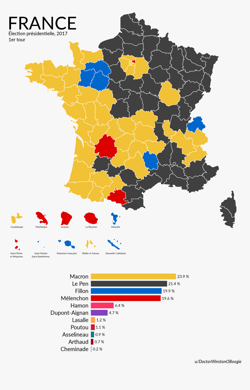 French Election Map 2017, HD Png Download, Free Download