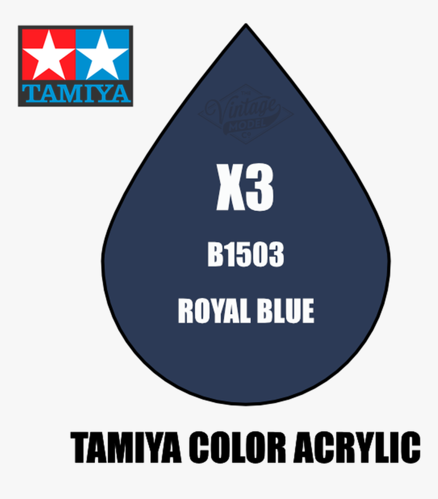 Tamiya Mini X-03 Gloss Royal Blue 10ml Acrylic Paint - Triangle, HD Png Download, Free Download