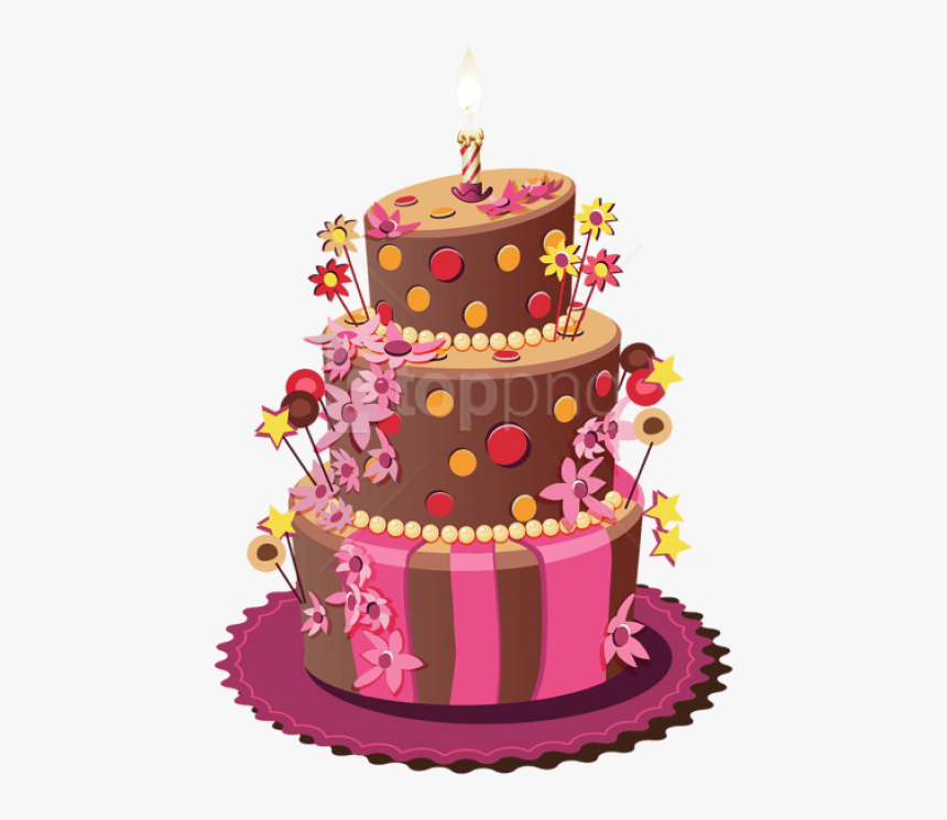 3D Chocolate Cake For Birthday Celebration PNG Images | PSD Free Download -  Pikbest